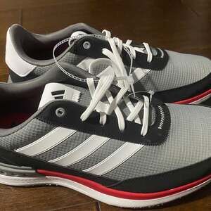 Adidas Men's S2G SL 24 Spikeless Golf Shoes - Grey/White/Scarlet Size10